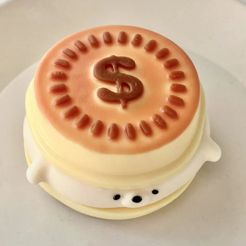 Caramel Coin Dog Taba Squishy Toy - Squooshland