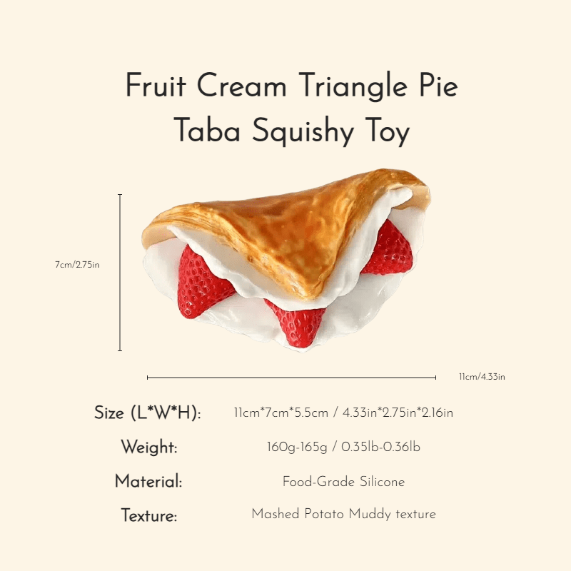 Fruit Cream Triangle Pie Taba Squishy Toy - Squooshland
