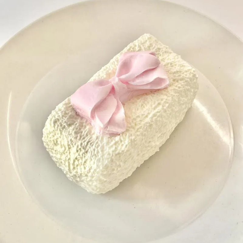 Pink Bow Buttercream Brick Taba Squishy Toy - Squooshland