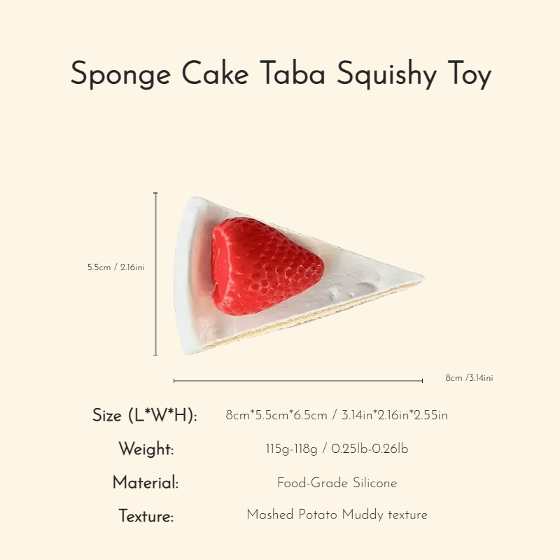 Sponge Cake Taba Squishy Toy - Squooshland