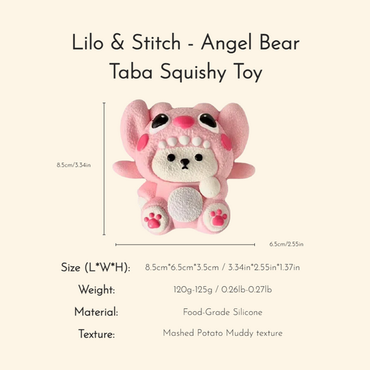 Lilo & Stitch - Angel Bear Taba Squishy Toy