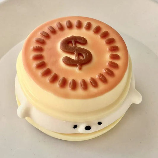 Caramel Coin Dog Taba Squishy Toy - Squooshland