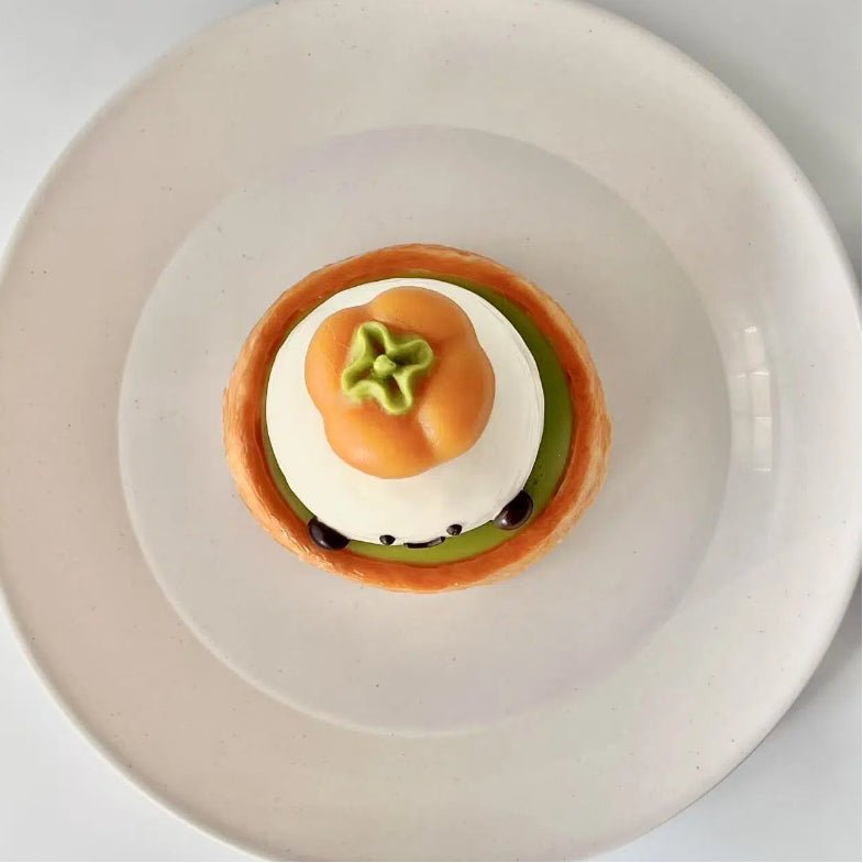 Cream Persimmon Tart Taba Squishy Toy - Squooshland