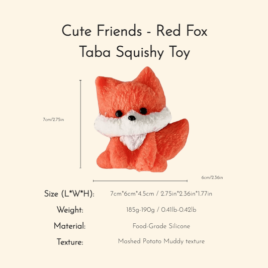 Cute Friends - Red Fox Taba Squishy Toy - Squooshland