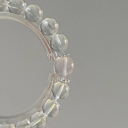 Eye of Starlight Rose Quartz Crystal Bracelet - Squooshland