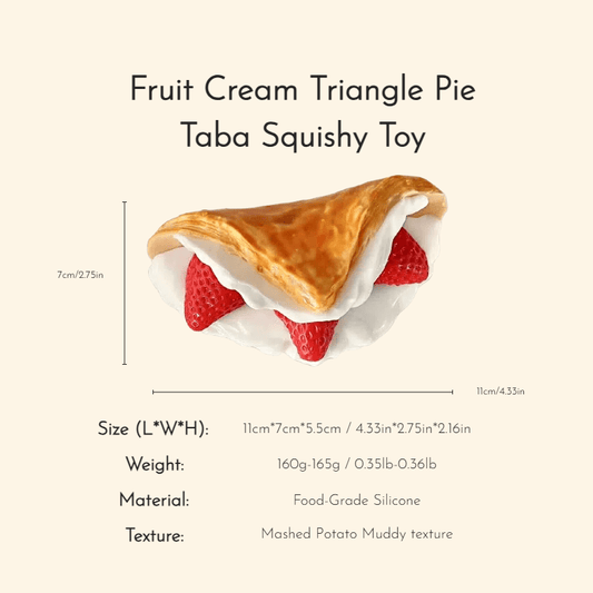 Fruit Cream Triangle Pie Taba Squishy Toy - Squooshland