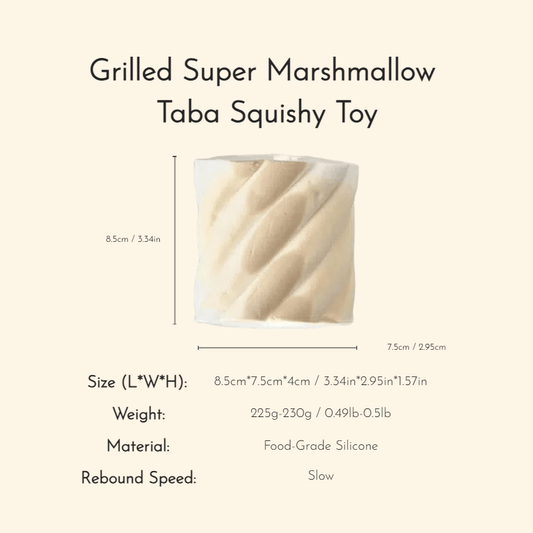 Grilled Super Marshmallow Taba Squishy Toy - Squooshland