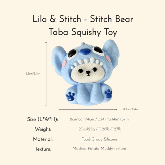Lilo & Stitch - Stitch Bear Taba Squishy Toy - Squooshland