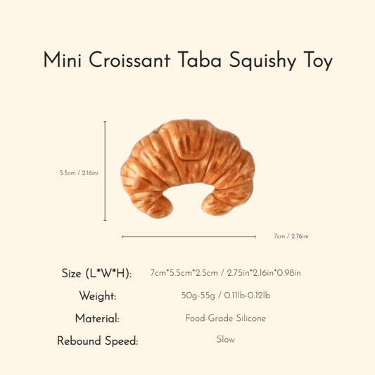 Mini Croissant Taba Squishy Toy - Squooshland