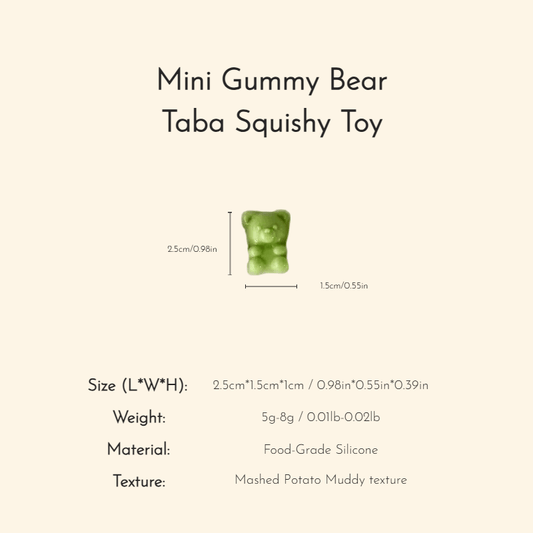 Mini Gummy Bear Taba Squishy Toy - Squooshland