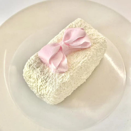 Pink Bow Buttercream Brick Taba Squishy Toy - Squooshland