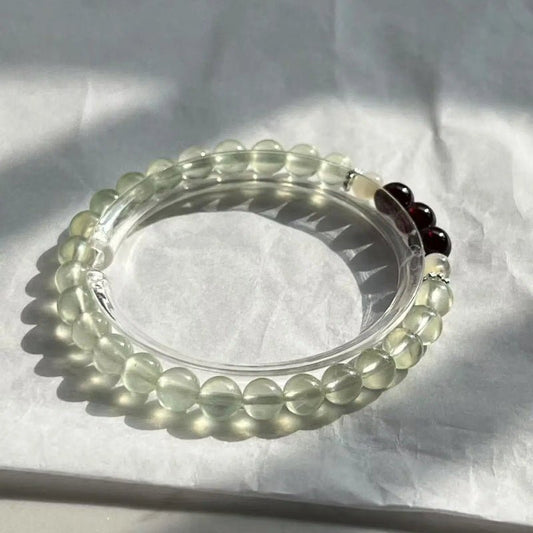 Power of Qinglong Crystal Bracelet Prehnite - Squooshland