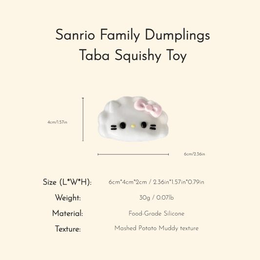 Sanrio Family Dumplings Taba Squishy Toy - Squooshland