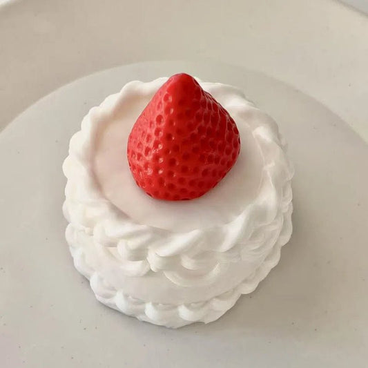 Strawberry Cream Cake Taba Squishy Toy - Squooshland