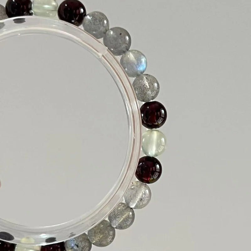 Xuanwu Crystal Vein Crystal Bracelet Prehnite - Squooshland