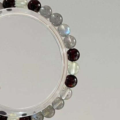 Xuanwu Crystal Vein Crystal Bracelet Prehnite - Squooshland
