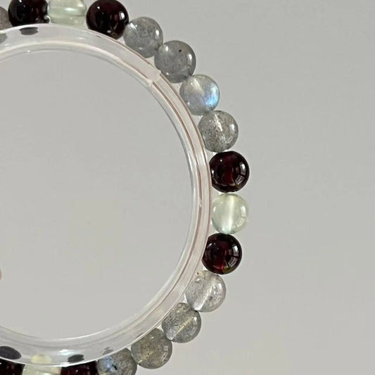 Xuanwu Crystal Vein Crystal Bracelet Prehnite - Squooshland