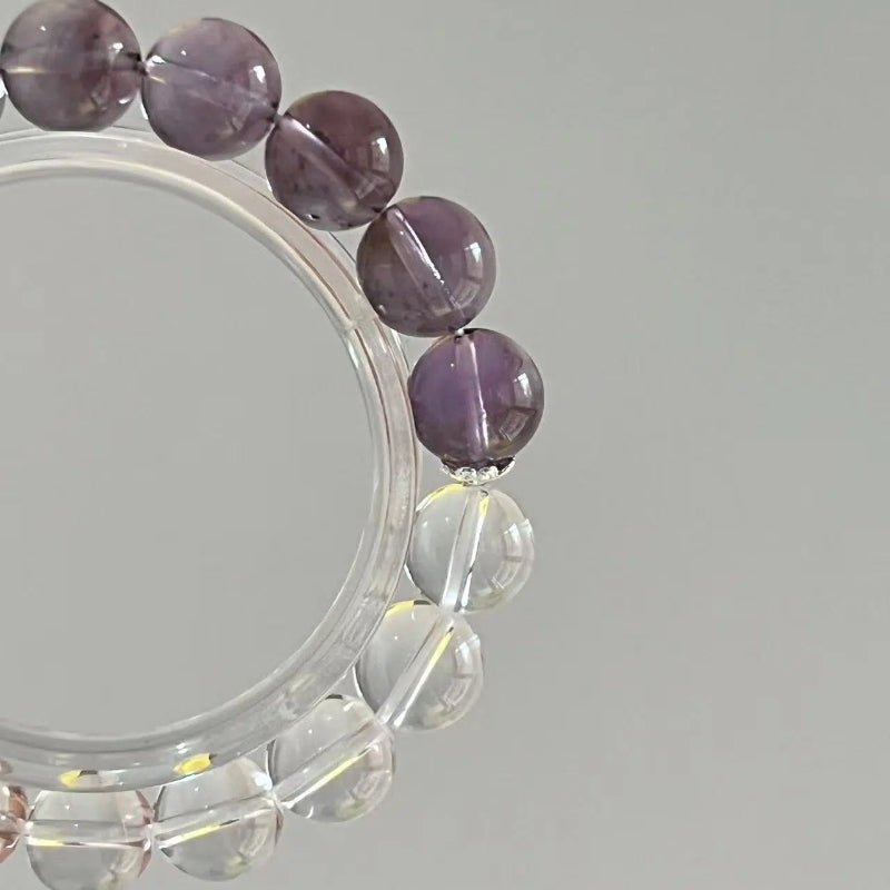 YINYANG - Amethyst and Clear Quartz Crystal Bracelet - Squooshland