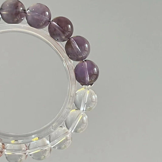 YINYANG - Amethyst and Clear Quartz Crystal Bracelet - Squooshland