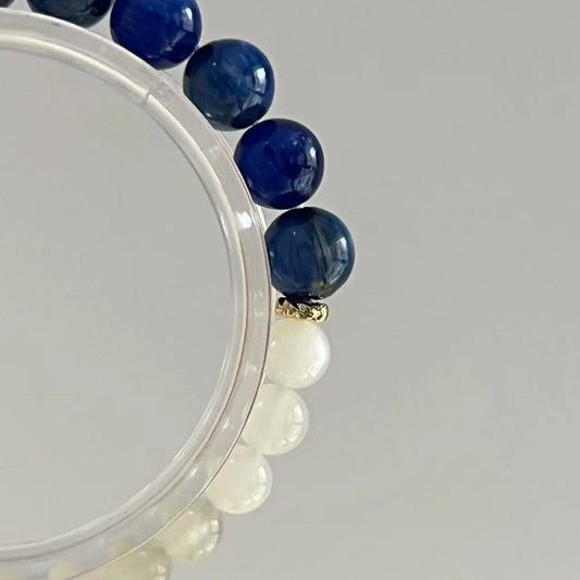YINYANG - Blue Crystal and Moonstone Crystal Bracelect - Squooshland