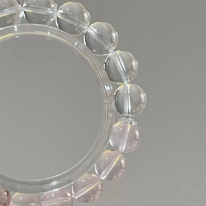YINYANG - Starlight Rose Quartz and Clear Quartz Crystal Bracelet - Squooshland